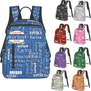 Custom Name Kid'S Backpack Personalized Daypack Bag Adult Backpack For Office Shopping School Travel Customizable Bookpack For Girls Boys Men Women
