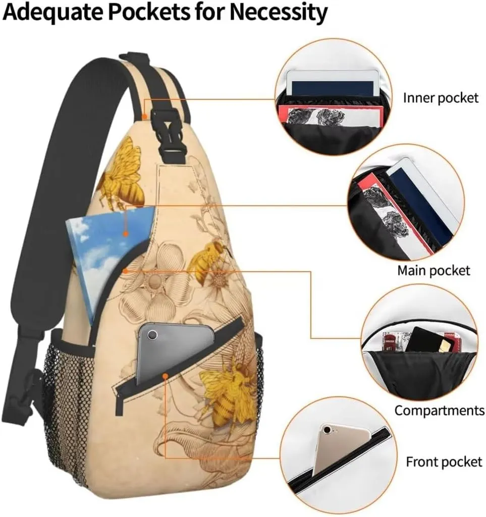 Custom Printed Sling Bag for Women Men Crossbody Shoulder Backpack Chest Bags Gym Travel Hiking Casual Daypack