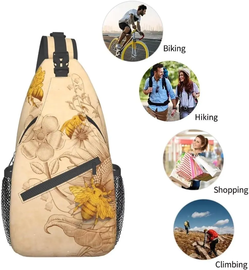 Custom Printed Sling Bag for Women Men Crossbody Shoulder Backpack Chest Bags Gym Travel Hiking Casual Daypack