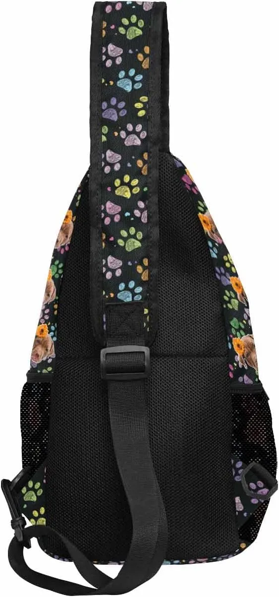 Custom Sling Bag, Personalized Chest Bags Men Women Customized Photo Text Backpack Crossbody Bag Travel Daypack