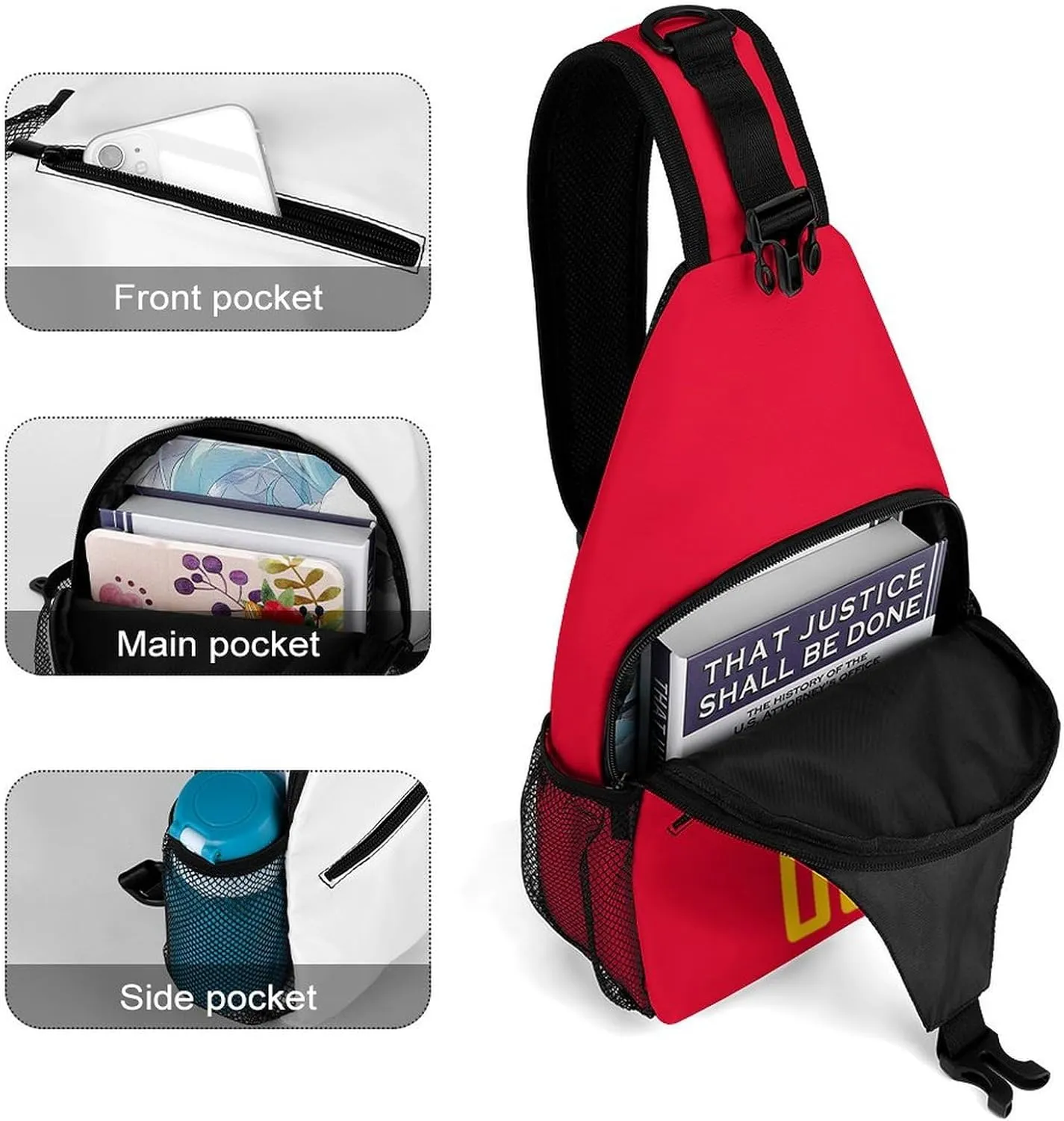 Custom Spain Sling Bag,Soccer Chest Bag,Personalized Any Name Number Crossbody Backpack,Cycling Travel Daypack For Men Women