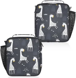 Cute Alpaca Animal Pattern Insulated Lunch Box, Reusable Cooler Tote Lunch Bags for Men Women, Portable Leakproof Square Meal Bag for Work Travel Picnic Hiking Daytrip