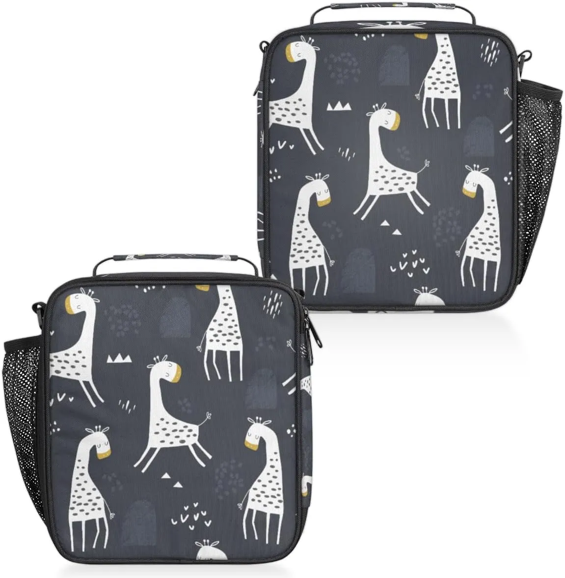 Cute Alpaca Animal Pattern Insulated Lunch Box, Reusable Cooler Tote Lunch Bags for Men Women, Portable Leakproof Square Meal Bag for Work Travel Picnic Hiking Daytrip