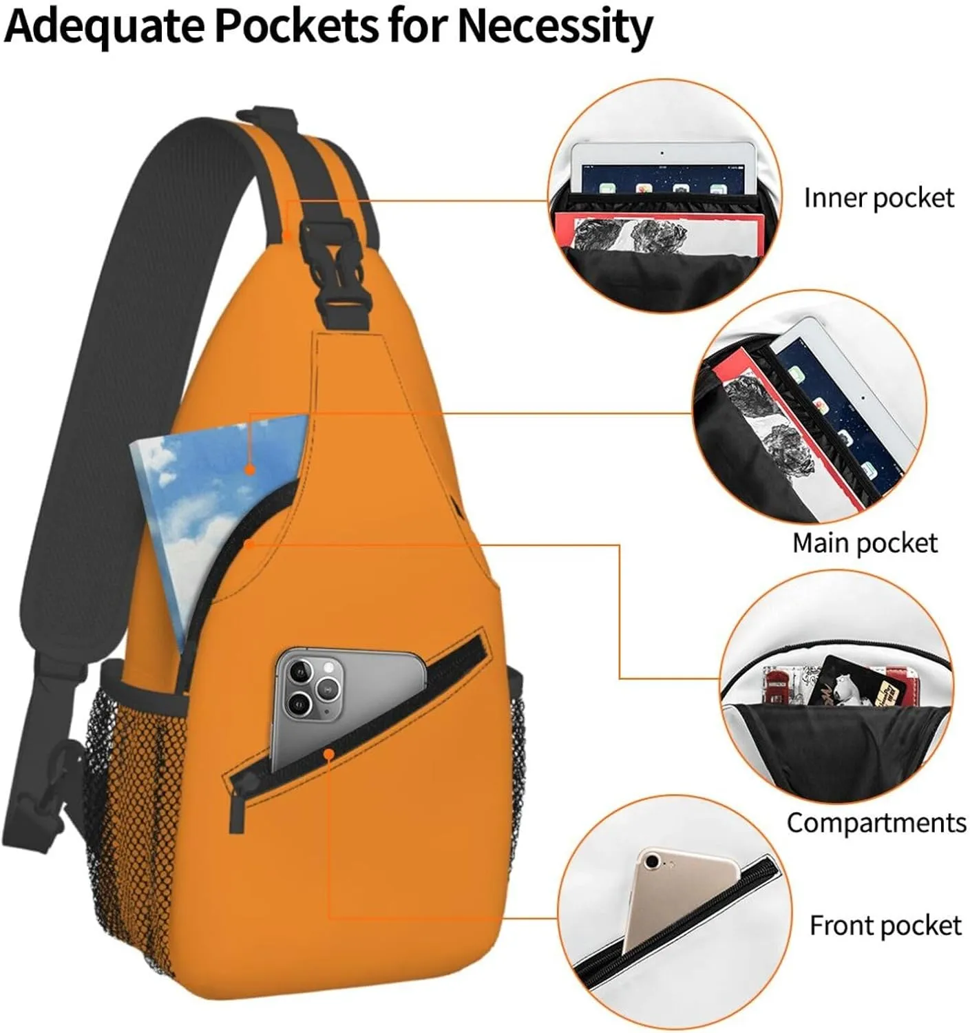 Cute dog in flowers Men's And Women's Small Crossbody Bags Chest Bags Daily Bags Are Suitable For Outdoor Hiking Trips