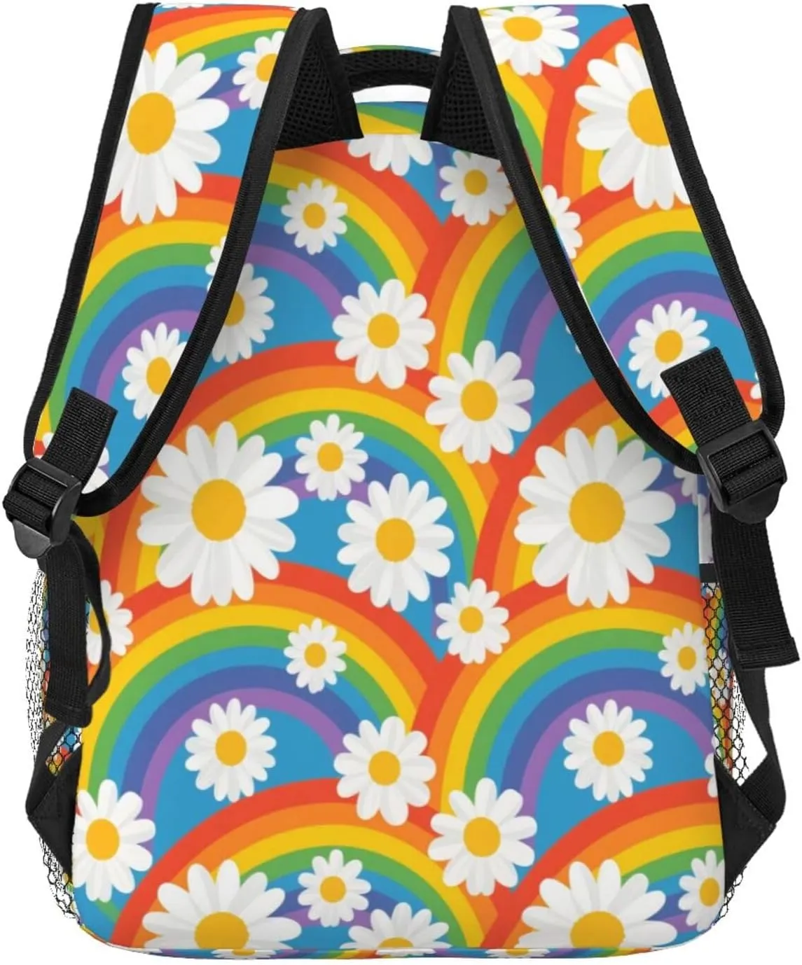 Daisy and Rainbow Adult Backpacks 15 Inch Laptop Backpack Travel Bag for Men Women Gifts