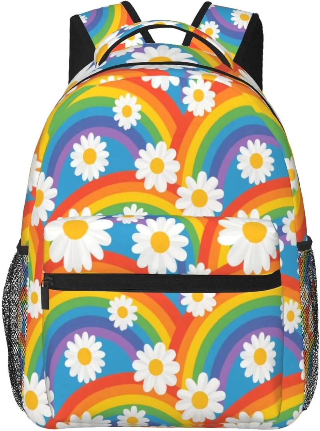 Daisy and Rainbow Adult Backpacks 15 Inch Laptop Backpack Travel Bag for Men Women Gifts