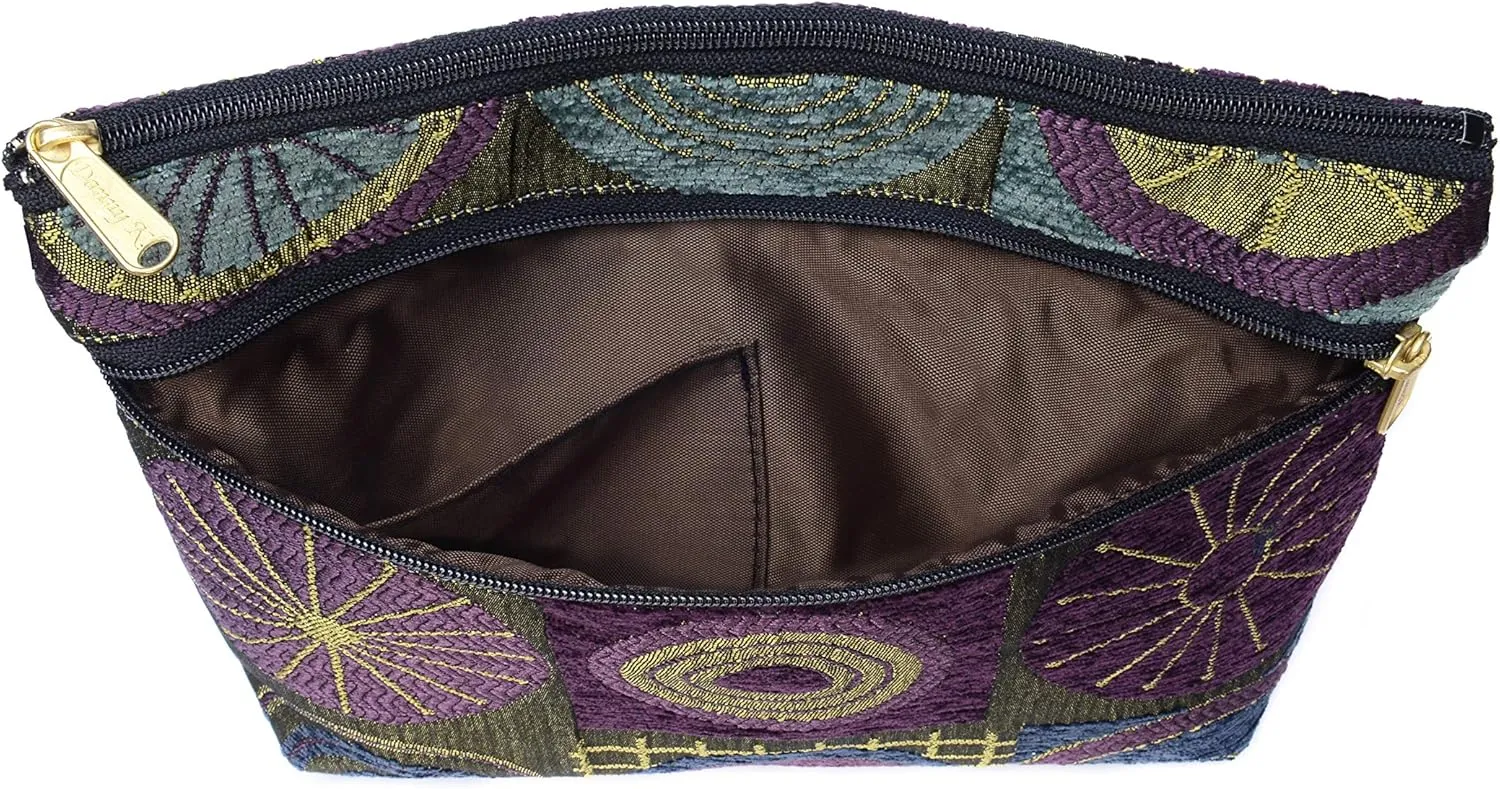 Danny K. Women's Tapestry Zipper Purse Crossbody Handbag, Adjustable Cord, Handmade in USA