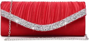 Dasein Clutch Purses for Women Evening Bags Formal Clutches with Rhinestones for Wedding Party Prom Dressy Purse