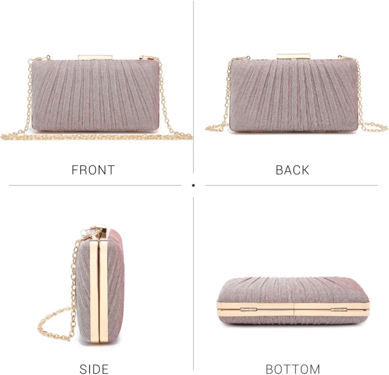 Dasein Women Evening Purses Clutch Bags Formal Party Clutches Wedding Purses Cocktail Prom Handbags