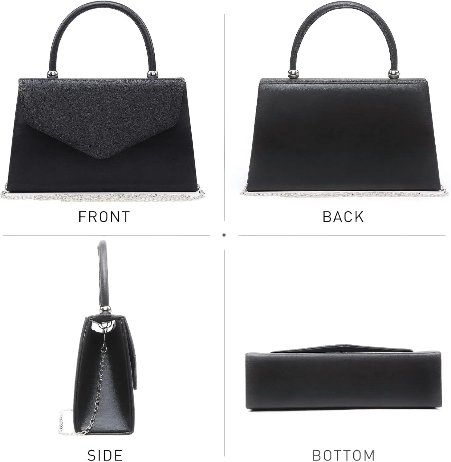 Dasein Women's Evening Bag Party Clutches Wedding Purses Cocktail Prom Handbags with Frosted Glittering