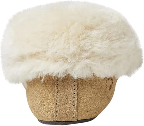 Dearfoams Women's Genuine Suede Foldover Bootie Slipper with Tie