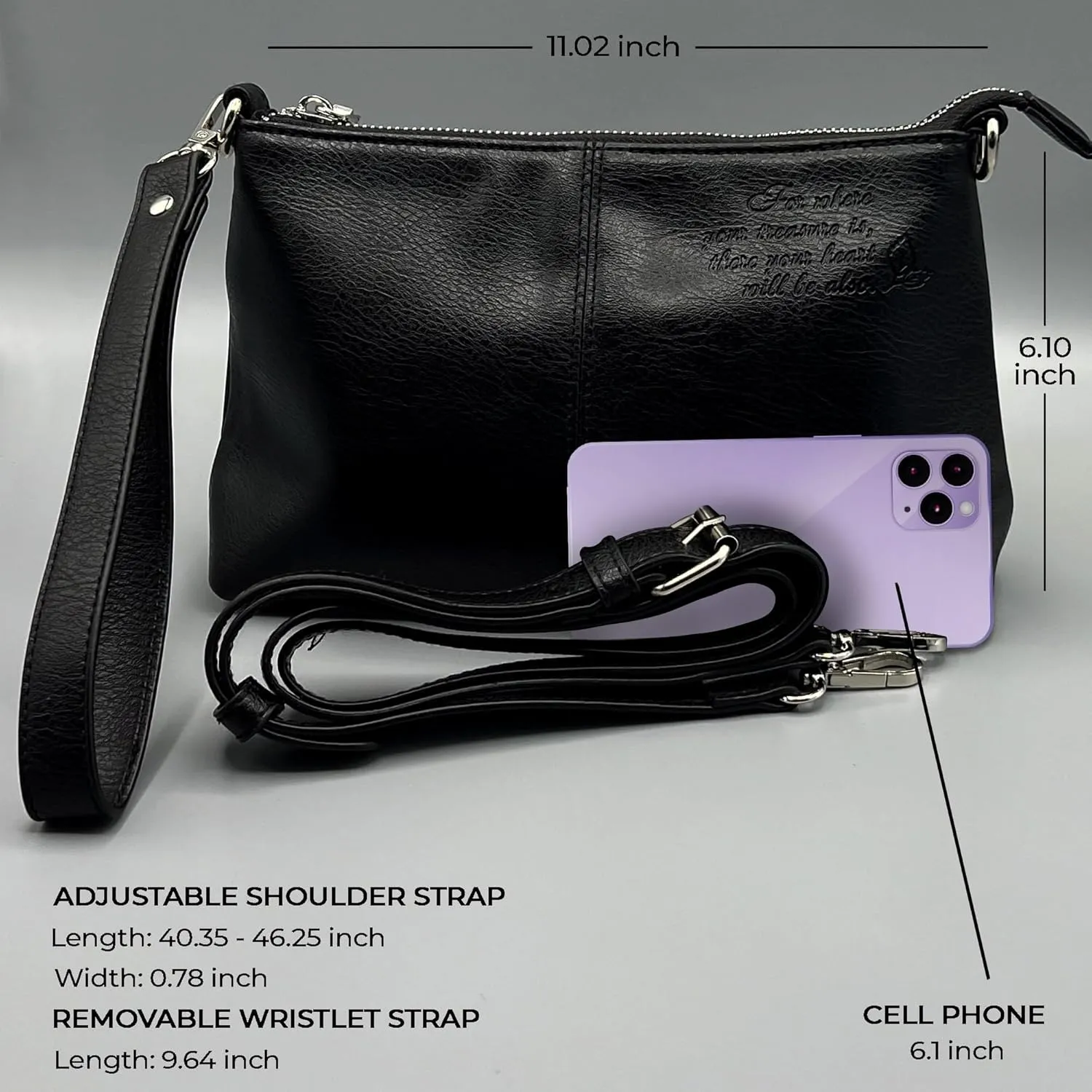 DEHITE Wristlet Wallets & Clutches For Women Card Holder - Zip Around Leather Wallet - Faux Leather Purse For Ladies