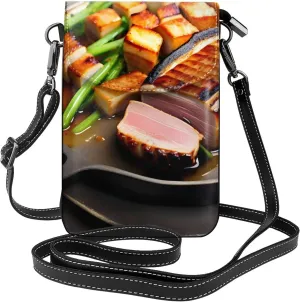 Delicious Grilled Meat Women'S Crossbody Bag, Zipper Phone Wallet, Cute Purse, Shoulder Bag, Detachable Shoulder Strap