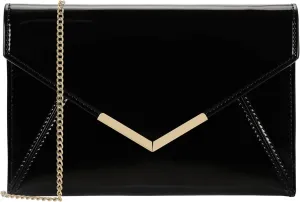 Dexmay Women Envelope Clutch Handbag Patent Leather Pouch Foldover Dress Purse