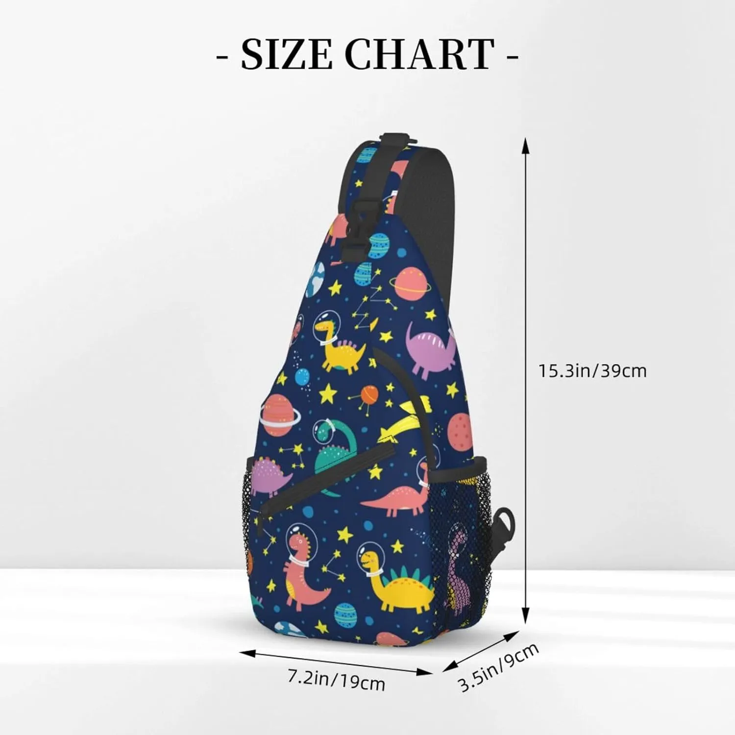 Dinosaur Sling Bag Dino Crossbody Backpack for Women Men Hiking Travel Shoulder Bag Pouch Small Daypack Casual One Strap Pack Chest Bag Purse Outdoor Cycling