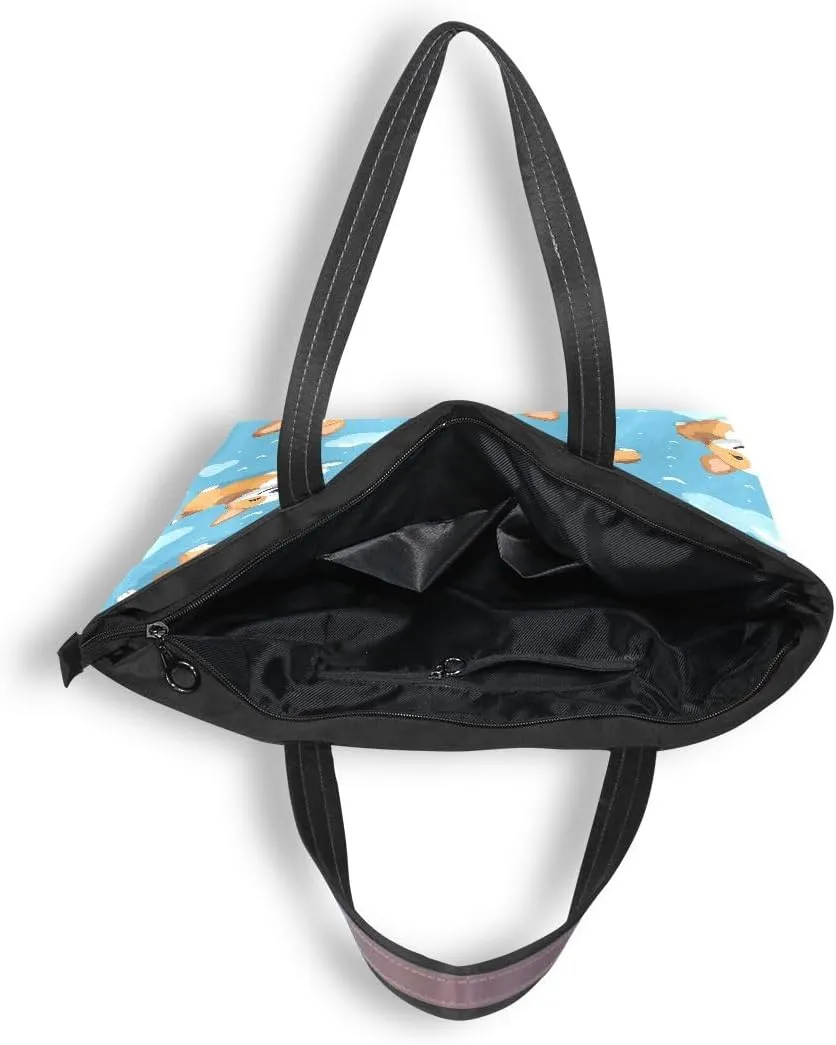 Dog Soar in The Clouds Shoulder Bags Large Handle Ladies Handbag