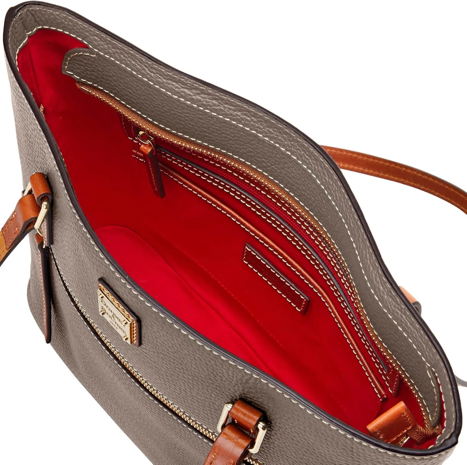 Dooney & Bourke Tote Bags for Women, Large Pebble Grain Leather Shopper Tote Bag with Zipper