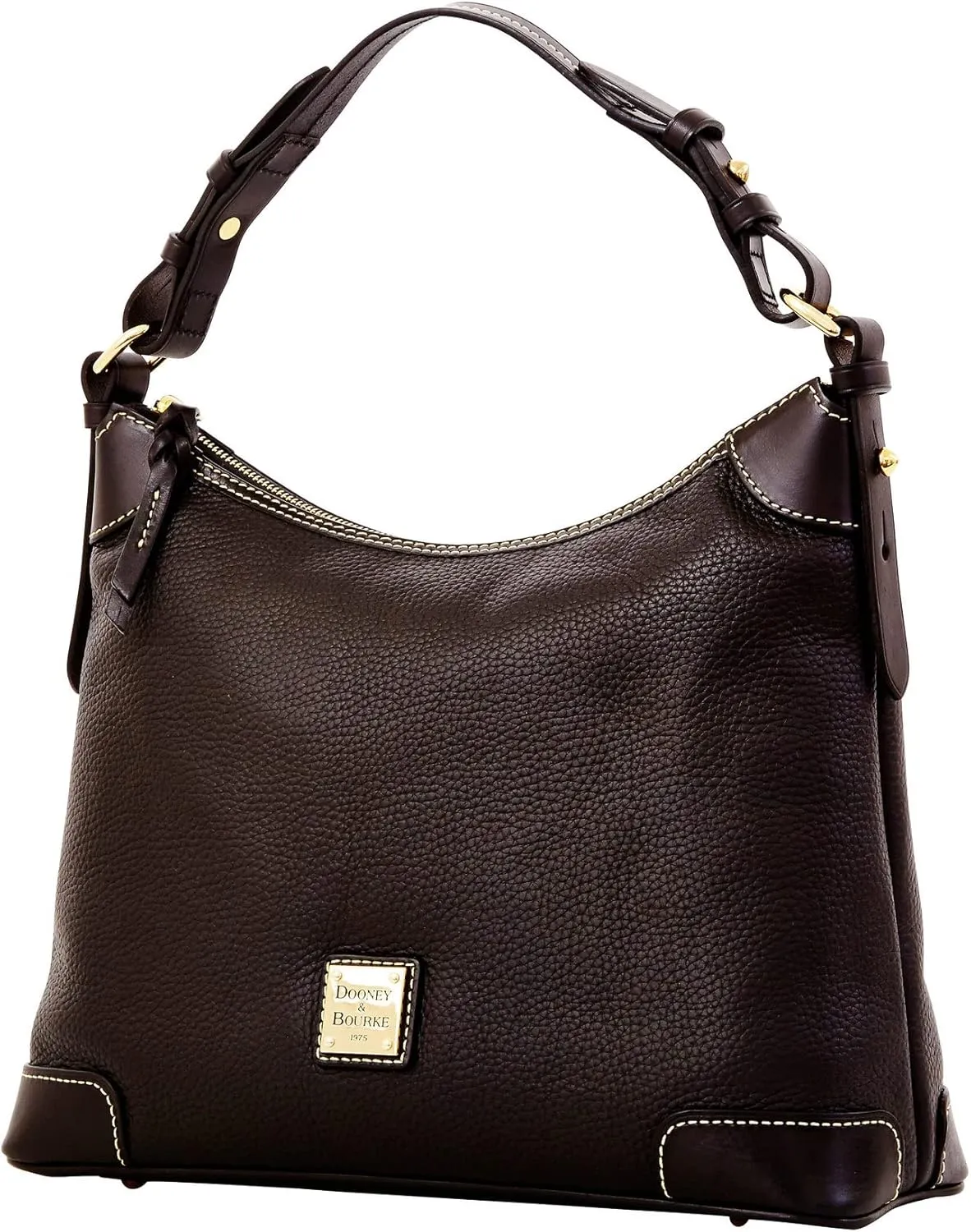 Dooney & Bourke Women's Hobo Shoulder Bag in Pebble Grain Leather, Large Handbag with Adjustable Shoulder Strap
