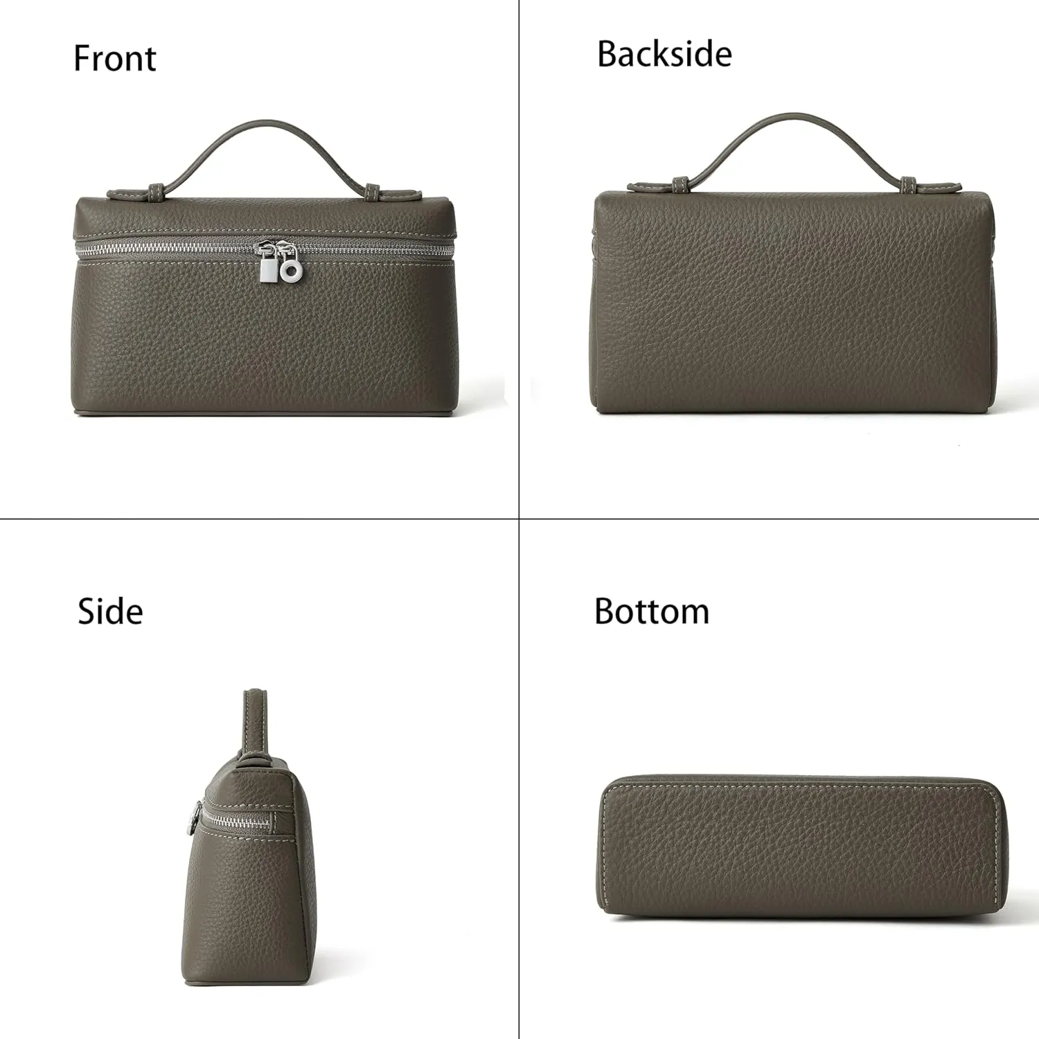 DORIS&JACKY Small Leather Crossbody Bag for Women Designer Mini Top Handle Phone Pouch Bag with Adjustable Shoulder Strap