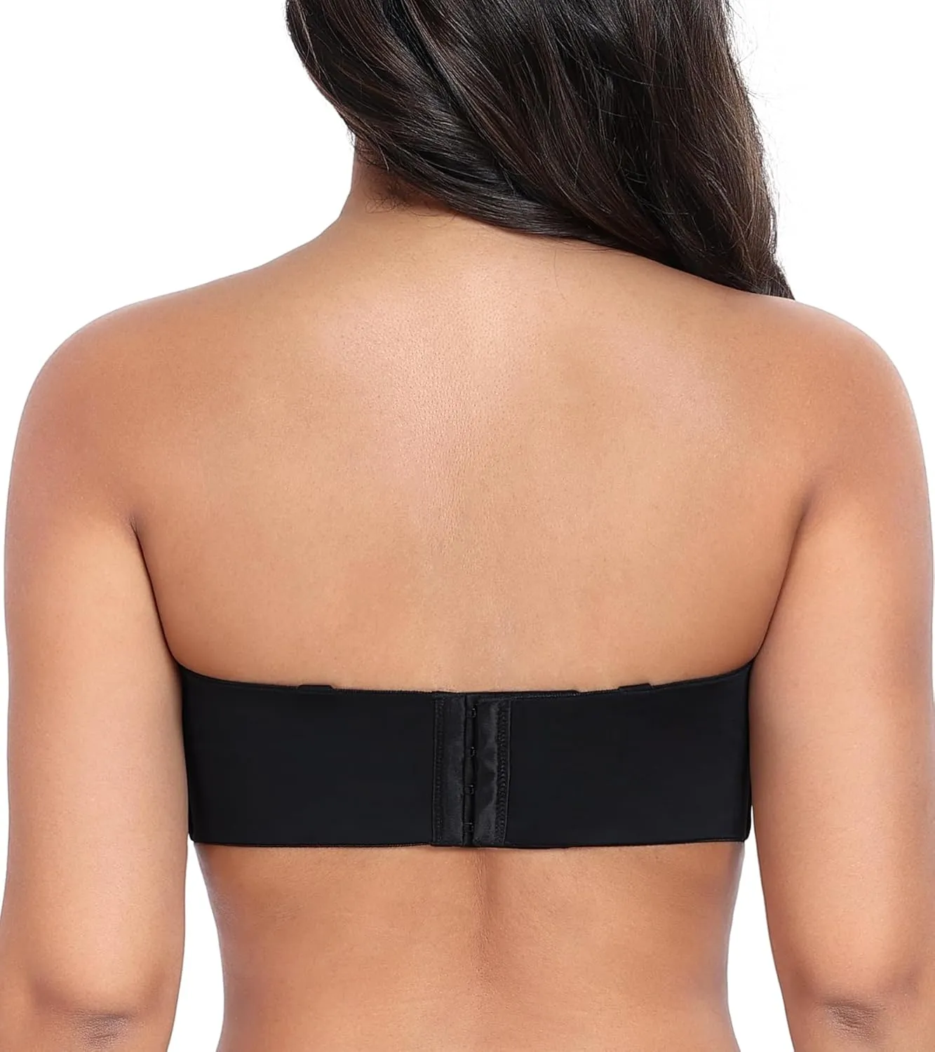 DotVol Women's Seamless Bandeau Unlined Underwire Minimizer Strapless Bra for Large Bust
