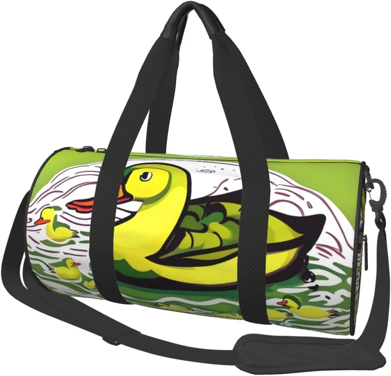 Duck Flock Game* Round Large Capacity Foldable Duffel Bag For Women Men, Gym Tote, Sports Duffel.