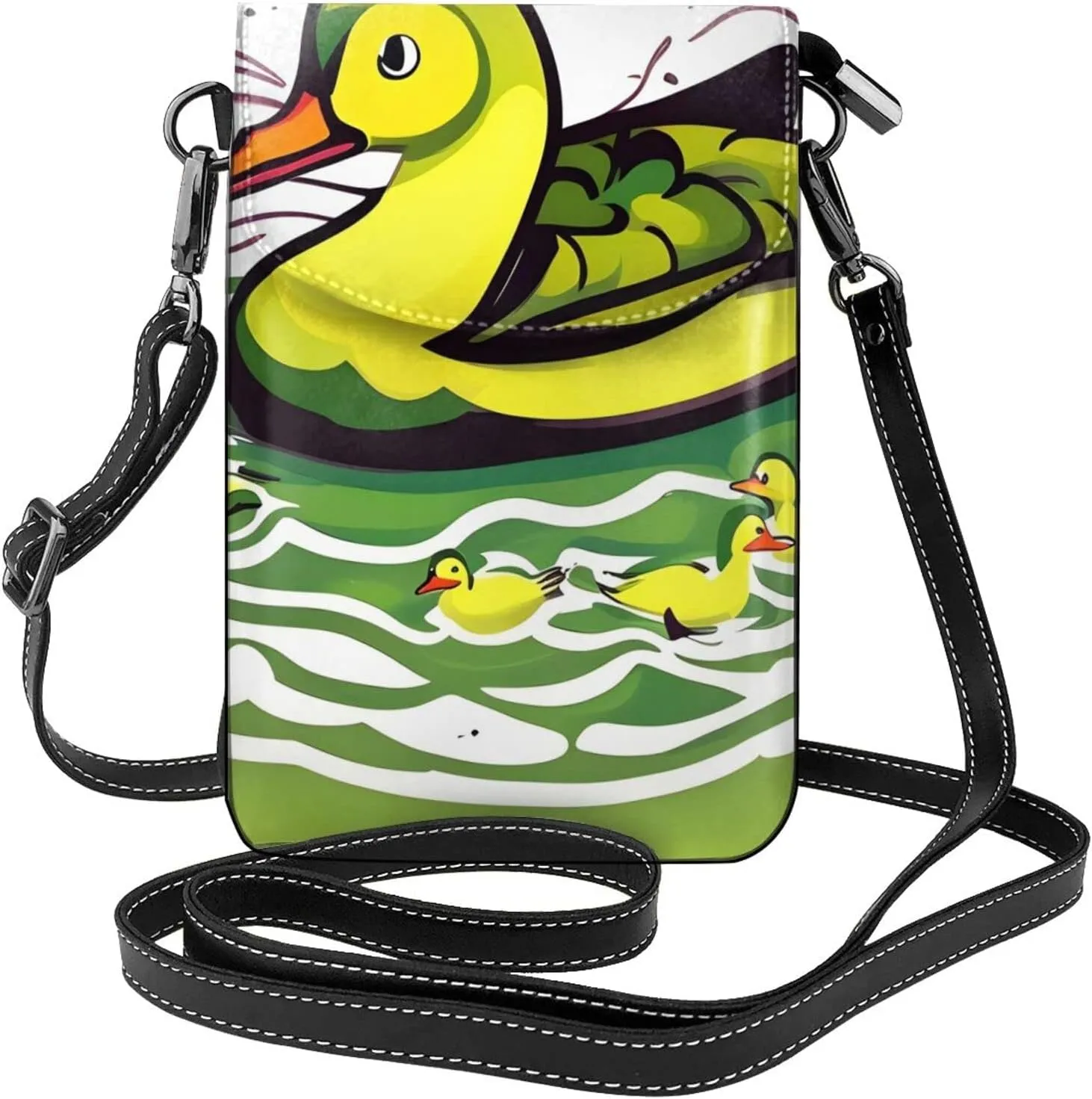 Duck Flock Game Women'S Crossbody Bag, Zipper Phone Wallet, Cute Purse, Shoulder Bag, Detachable Shoulder Strap