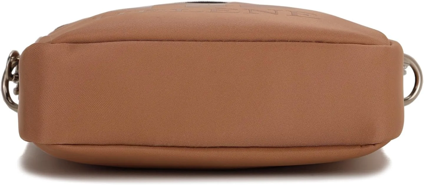 E Lightweight Unisex Crossbody Bag with Wristlet and Adjustable Shoulder Strap