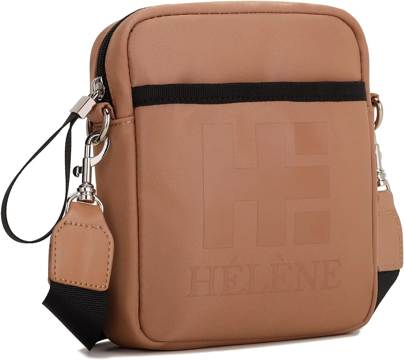 E Lightweight Unisex Crossbody Bag with Wristlet and Adjustable Shoulder Strap
