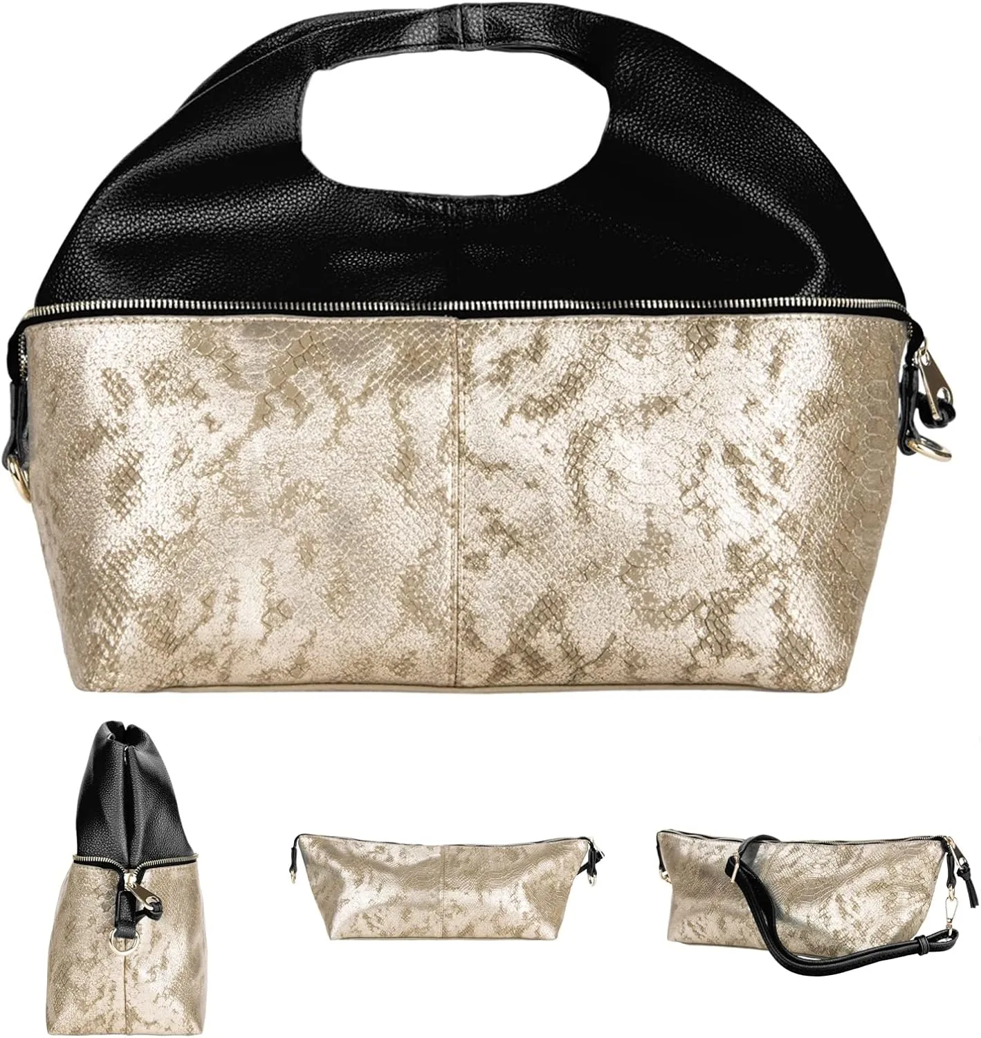 eBigValue Crossbody Sling Bag Trendy Chic Reptilian Pattern Smart Bag for Shopping for Women, Teens
