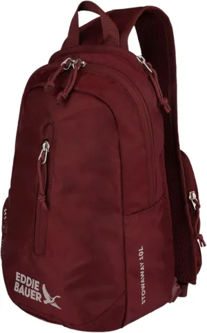 Eddie Bauer Stowaway Packable 10L Sling 3.0 Made from Polyester with Lightly Padded Shoulder Strap, Black Cherry