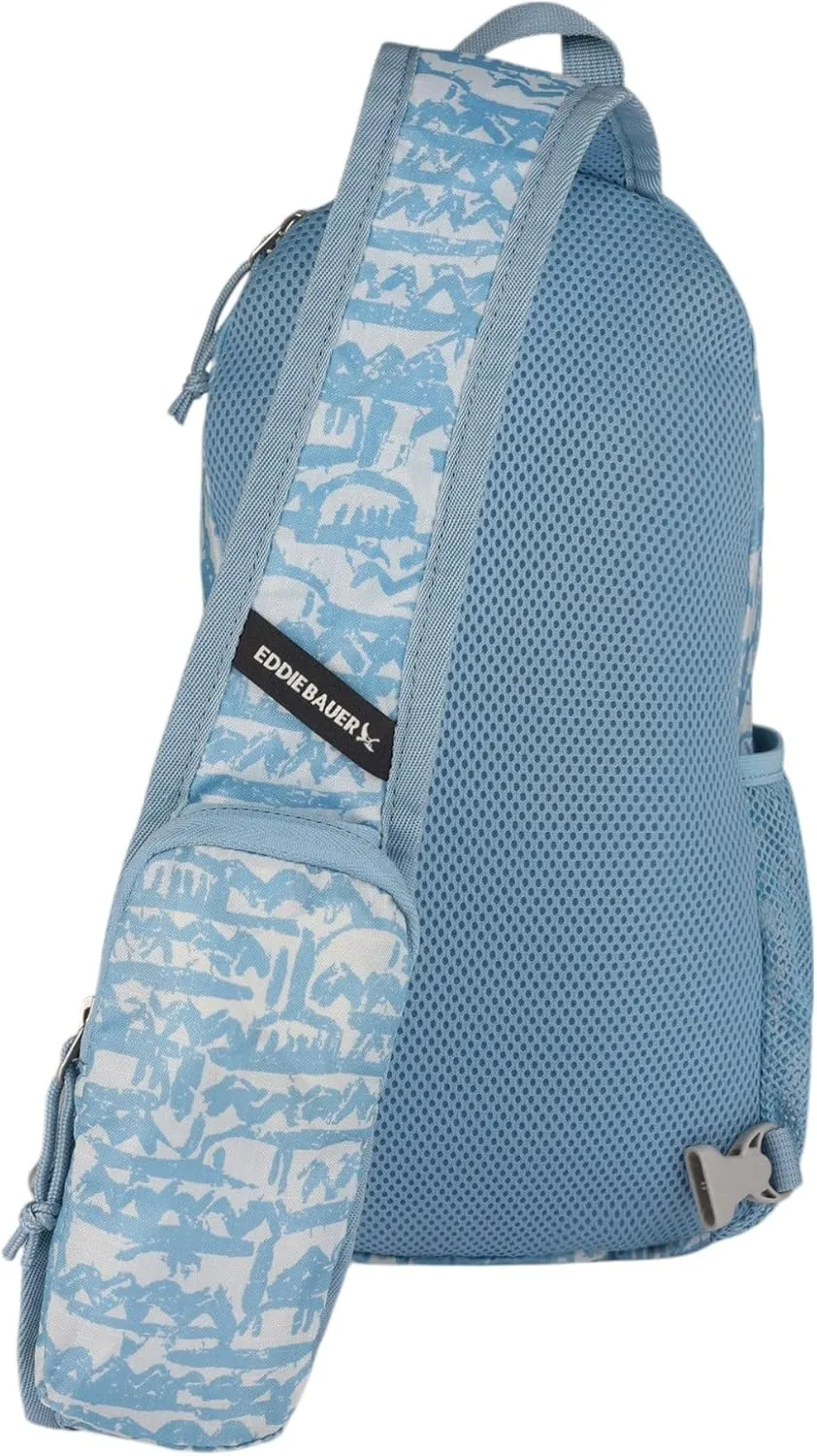 Eddie Bauer Stowaway Packable 10L Sling 3.0 Made from Polyester with Lightly Padded Shoulder Strap, Blue Fog