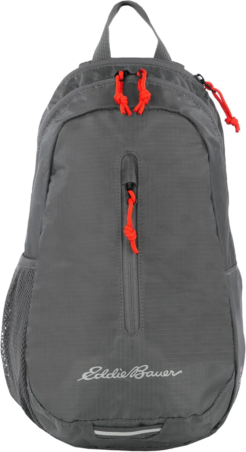 Eddie Bauer Stowaway Packable 10L Sling 3.0 Made from Polyester with Lightly Padded Shoulder Strap, Dark Smoke