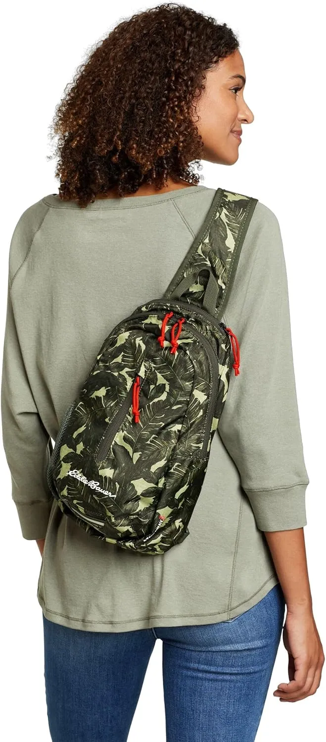 Eddie Bauer Stowaway Packable 10L Sling 3.0 Made from Polyester with Lightly Padded Shoulder Strap, Dark Smoke