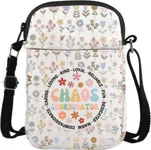 ENSIANTH Chaos Coordinator Crossbody Bag Boss Lady,Team Mom Gift Team Manager,Admin Coordinator Messenger Bag