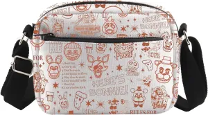 ENSIANTH Five Nights Horror Game Lover Gift Scary Bear Video Game Inspired Crossbody Bag Pizza Place Characters Fans Gift