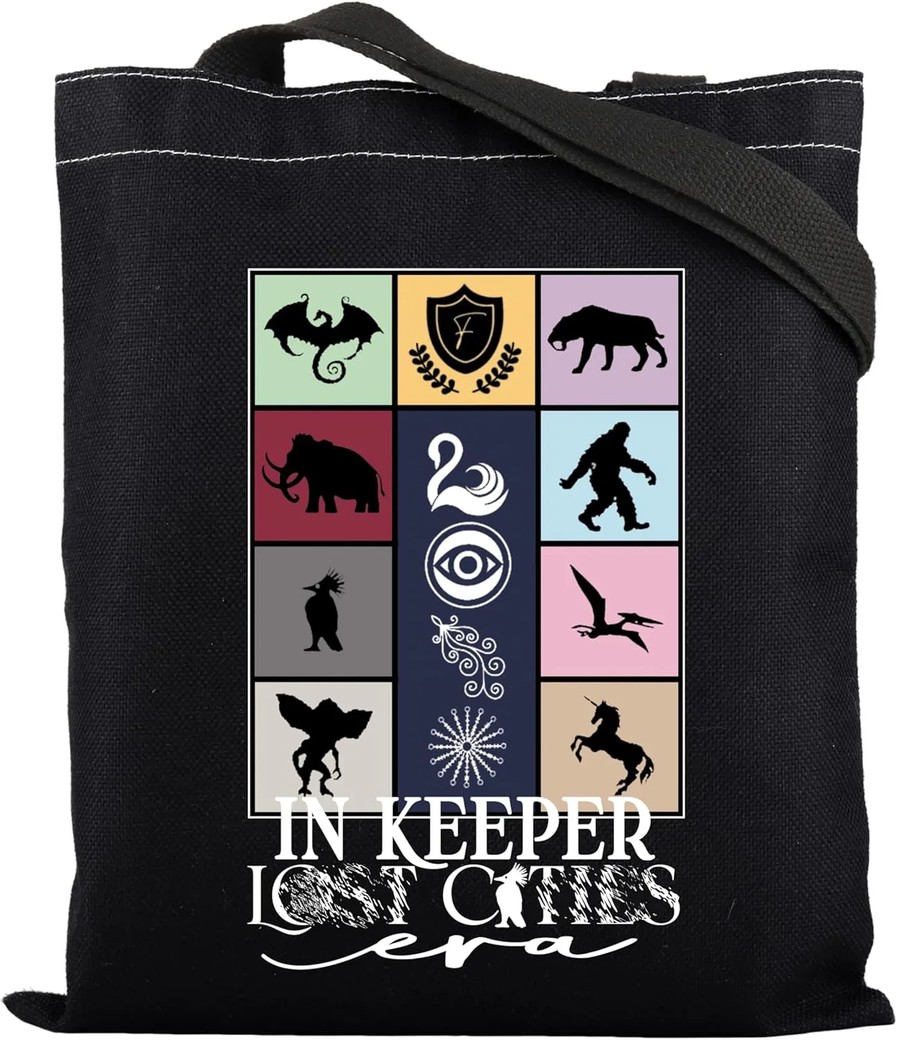 ENSIANTH KOTLC Inspired Gift Foxfire Academy Tote Bag Bookish Handbag Black Swan Gift KOTLC Bookworm Bag