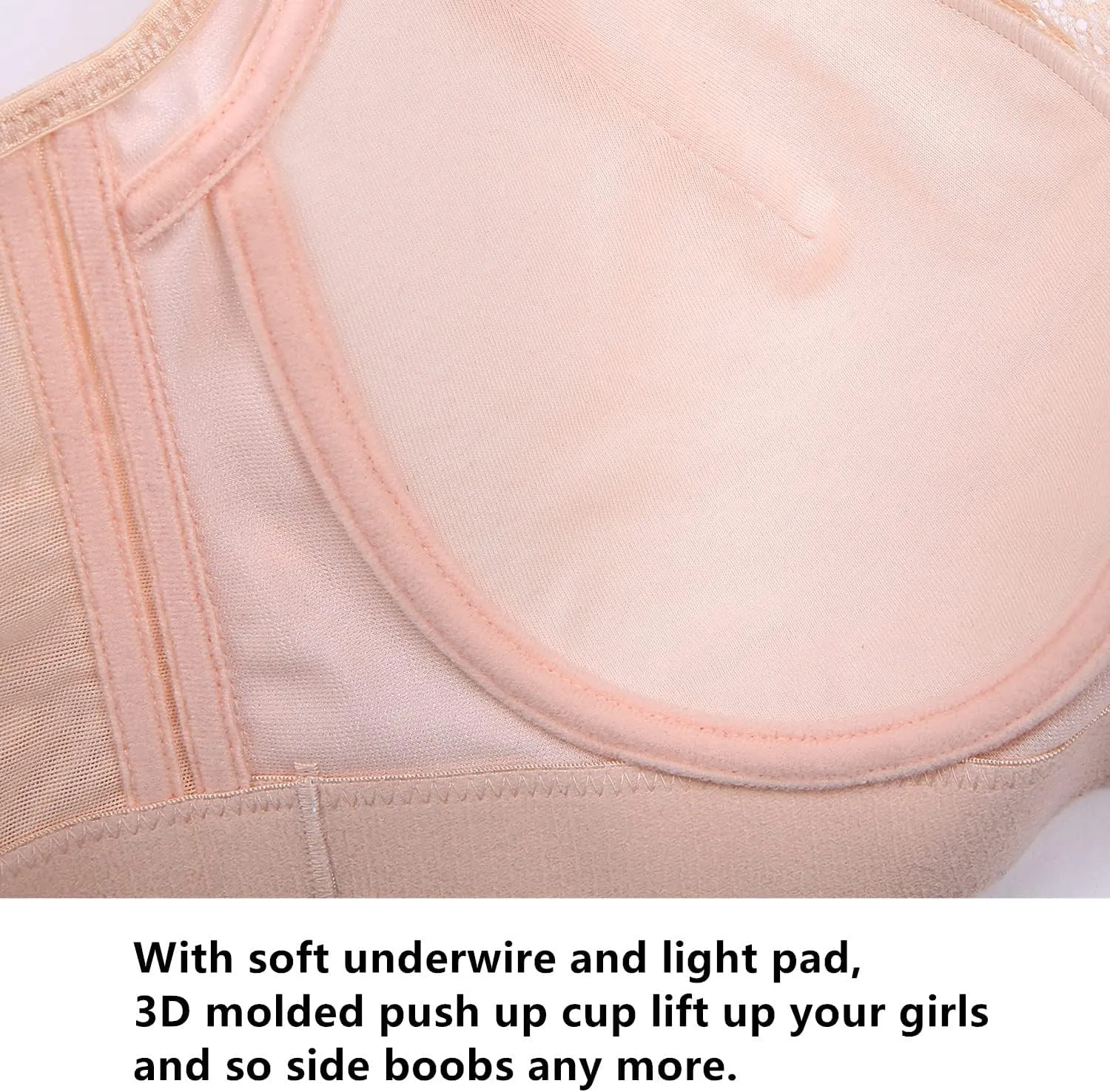 ESETAY Push up Bra for Women Plus Size Underwire Bra 32C-46DD