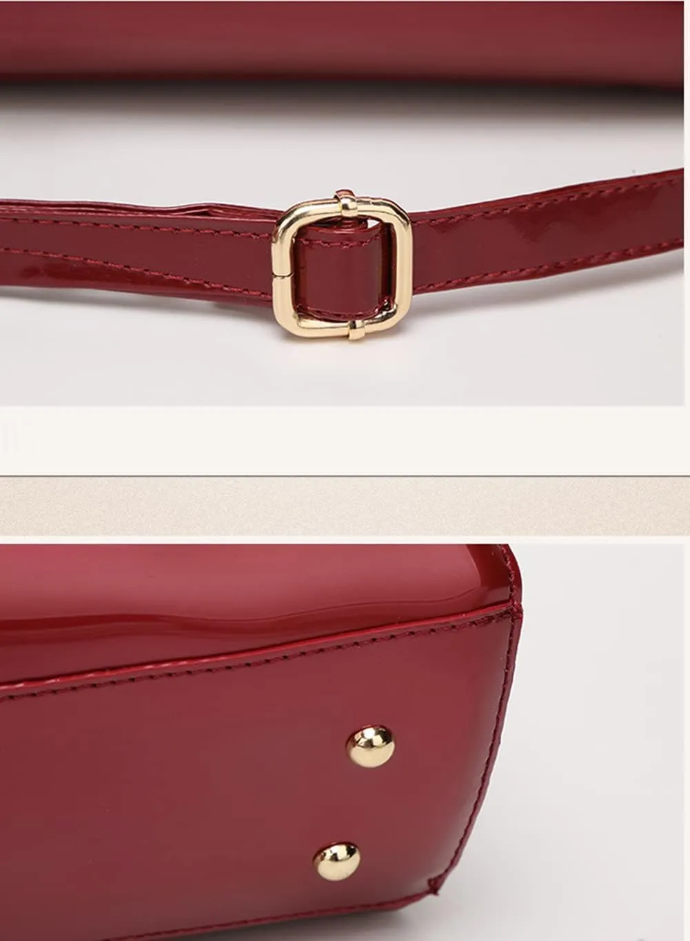 Evening Bags for Women Glossy Leather Tote Bag Clutches Mini Crossbody Shoulder Bag Vintage Purses Handbags for Bridal Party