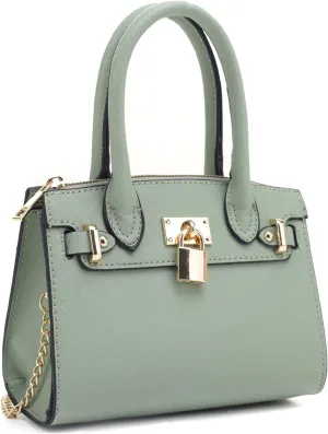 EVVE Women's Evening Bag Party Clutches Mini Satchel Purses Cocktail Prom Handbags with Chain and Lock