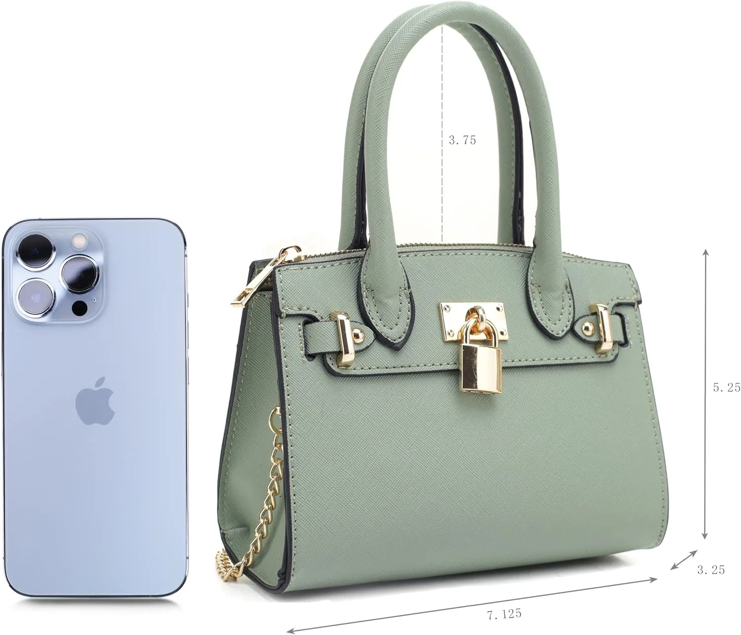 EVVE Women's Evening Bag Party Clutches Mini Satchel Purses Cocktail Prom Handbags with Chain and Lock