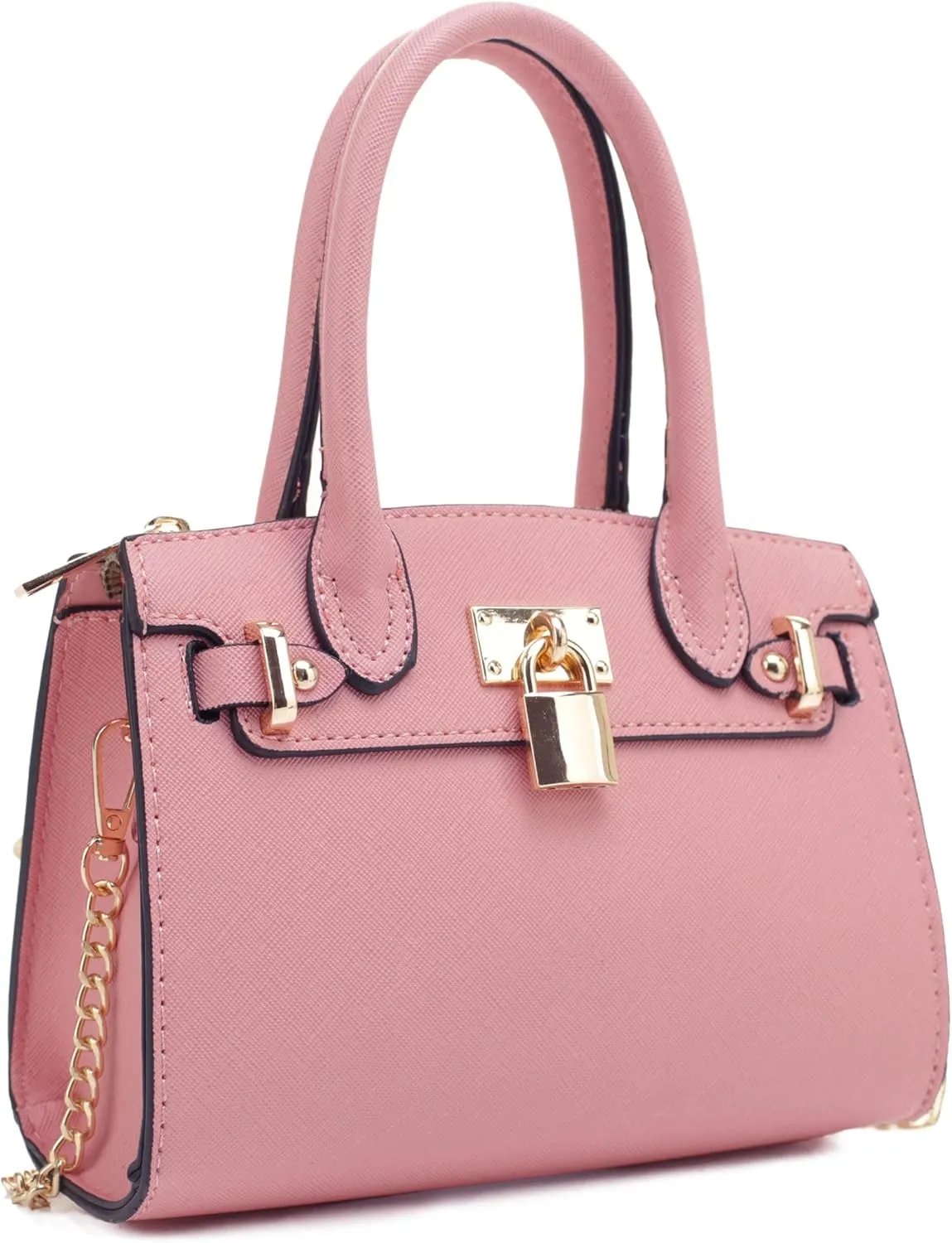 EVVE Women's Evening Bag Party Clutches Mini Satchel Purses Cocktail Prom Handbags with Chain and Lock