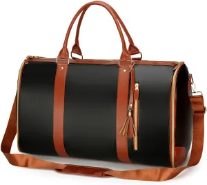 Expandable Duffle Bag for Travel with Garment Organizer & Shoe Pocket – Carry-On Approved Overnight Duffel for Men and Women, Perfect for Weekend Getaways or Business Travel