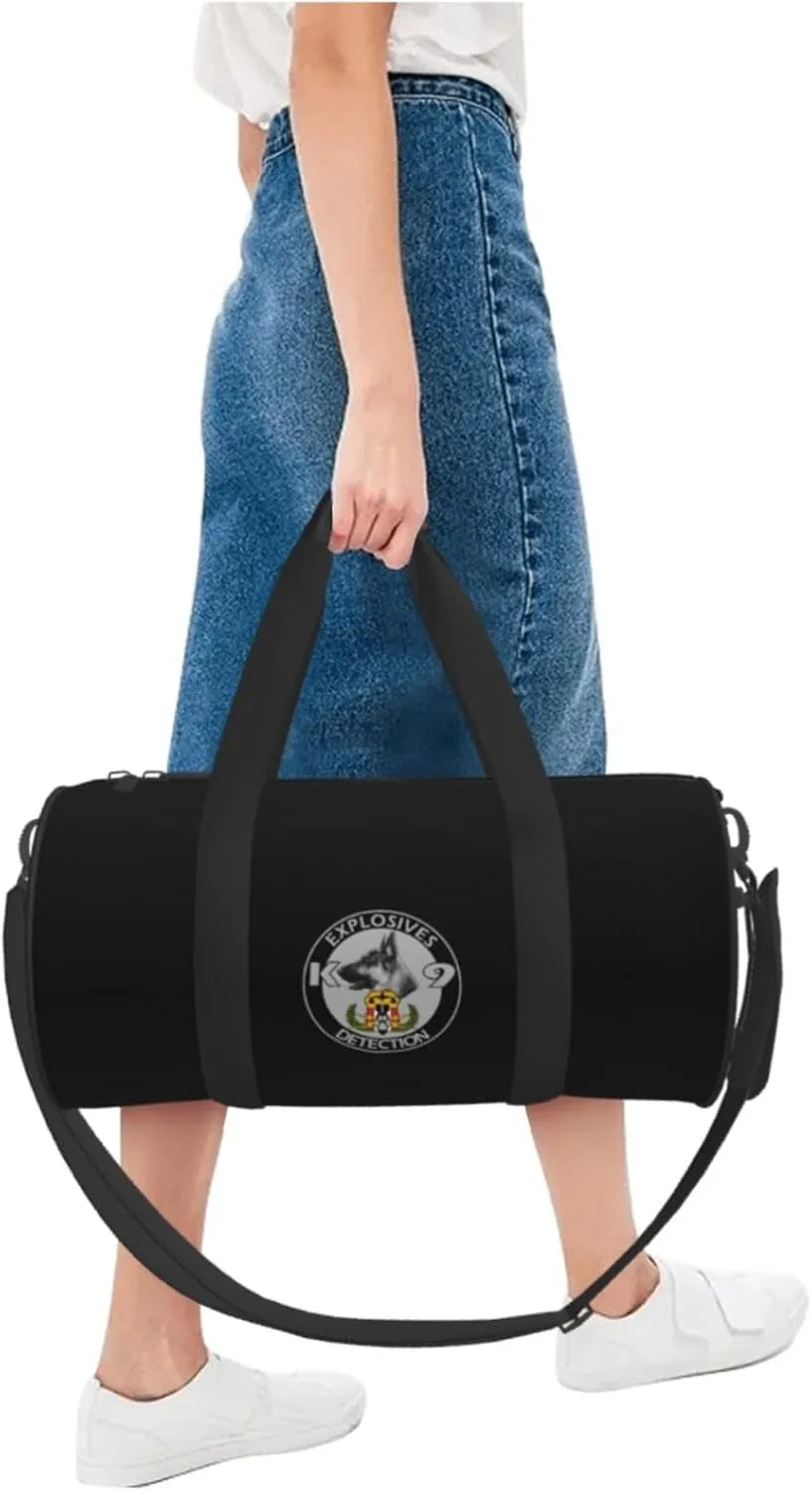 Explosives Detection K9 Travel Luggage Duffel Bag Sports Rolling Foldable Duffel Bag, Black