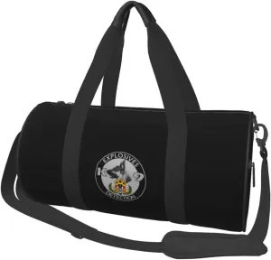 Explosives Detection K9 Travel Luggage Duffel Bag Sports Rolling Foldable Duffel Bag, Black