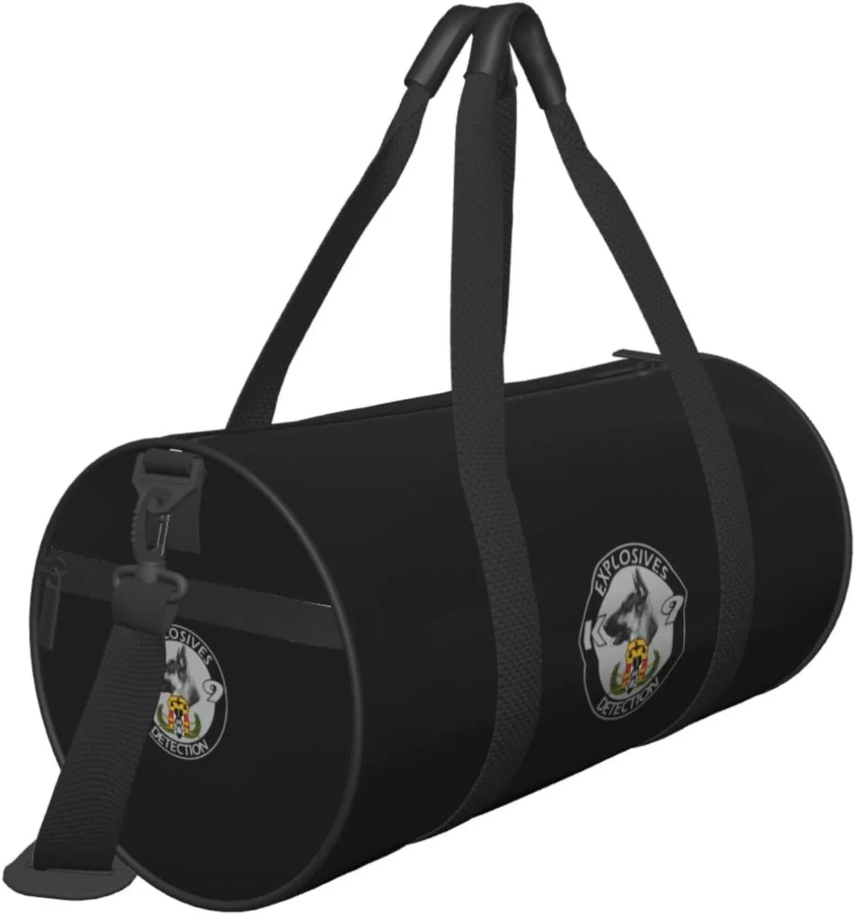 Explosives Detection K9 Travel Luggage Duffel Bag Sports Rolling Foldable Duffel Bag, Black