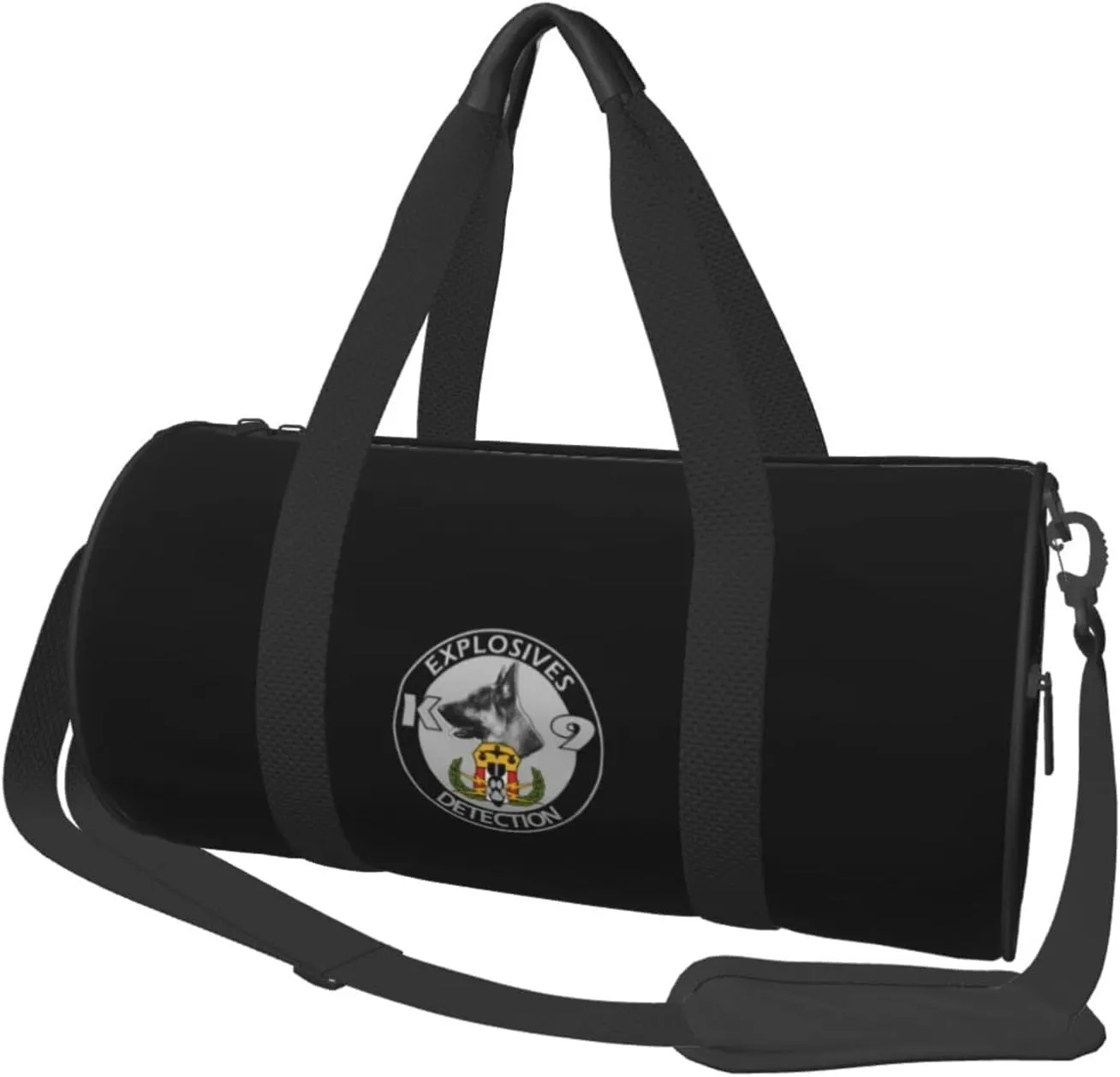 Explosives Detection K9 Travel Luggage Duffel Bag Sports Rolling Foldable Duffel Bag, Black