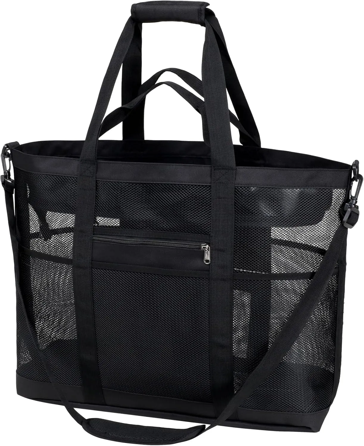 F-color Mesh Beach Bag Family - Beach Tote Bag Cruise Vacation Essentials, XL