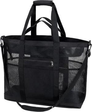 F-color Mesh Beach Bag Family - Beach Tote Bag Cruise Vacation Essentials, XL
