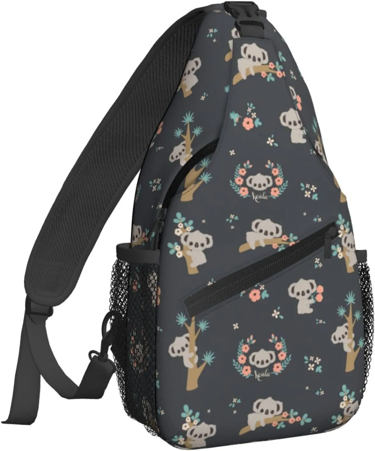 Famame Cute 3d Animal Koala Sling Backpack Chest Bag Crossbody Shoulder Bag Gym Cycling Travel Hiking Daypack For Men Women