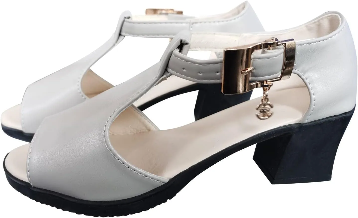 Fashion Heel Chunky Breathable Womens Casual Leisure Slip On Outdoor Shoes Women's Low Heels Tan Sling Back Heels